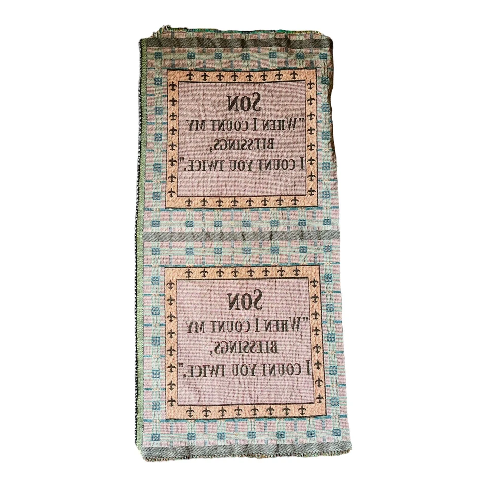 Hijo Bendición Inacabado Tapiz Palabra Diciendo Almohada Pieza de Tela Hace 2 Almohadas Foto 2 de 3