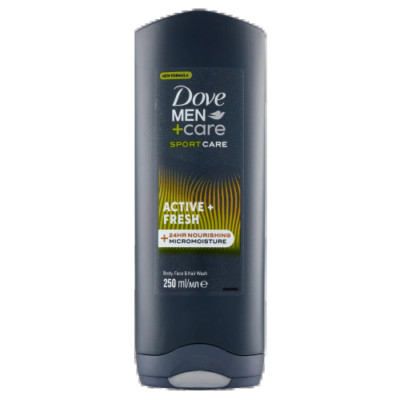 Dove Men+Care Sport Care Active + Fresh Body, Face & Hair Wash 250ml