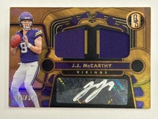 2023-24 Panini Gold Standard JJ McCarthy RC Auto Jersey Double /149 #1 Vikings