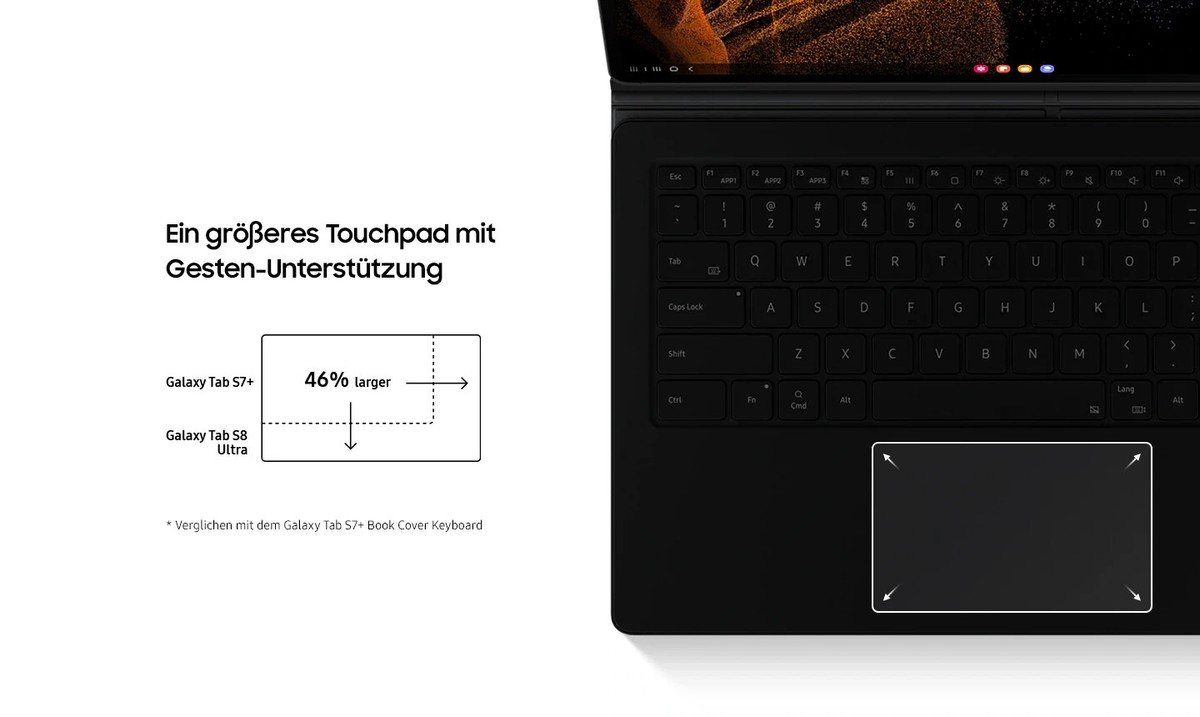 Samsung Book Cover Keyboard für 14,6 Zoll Galaxy Tab S8 Ultra