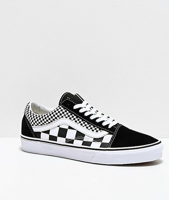 mixed checkered old skool vans