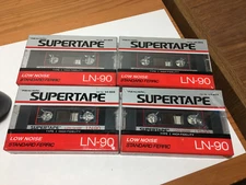 4 Cassette Tape Supertape Blank LN90 Realistic 90 Minute Sealed Low Noise 44-603