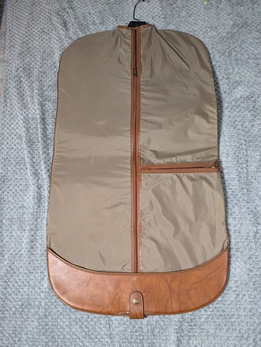 Vintage Luggage Garment American Tourister Bag Faux Leather Zippers Pockets - Picture 5 of 5