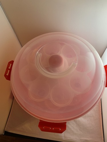 Masterclass Premium Red Plastic With Handle Snap On Lid 24 Cupcake Carrier - Bild 3 von 12