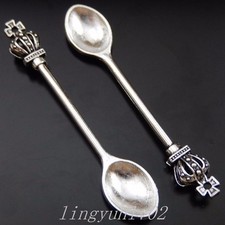 12PCS Antique Silver Alloy 59x11mm Spoon Charms tableware Pendant Jewelry Making