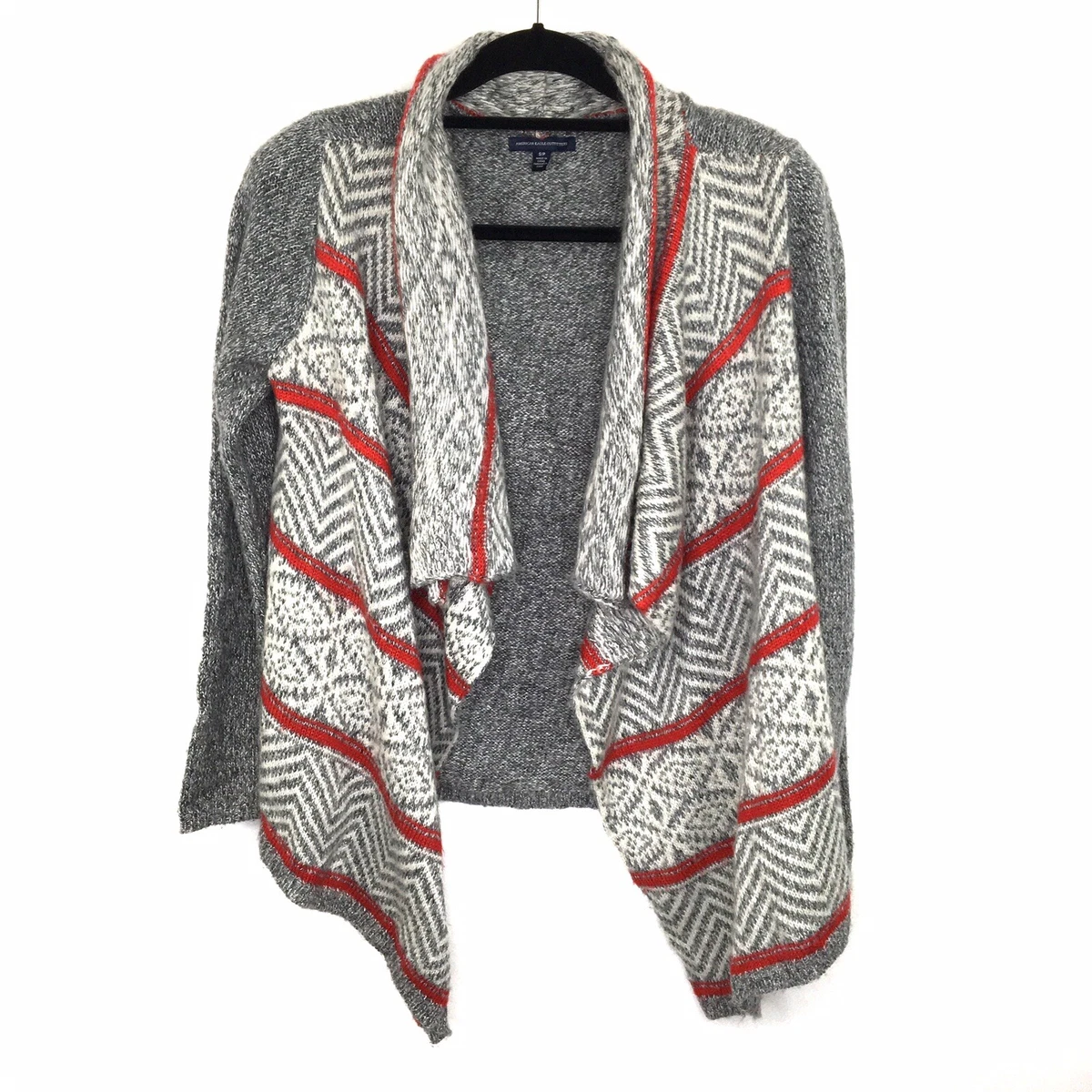 Cream store waterfall cardigan