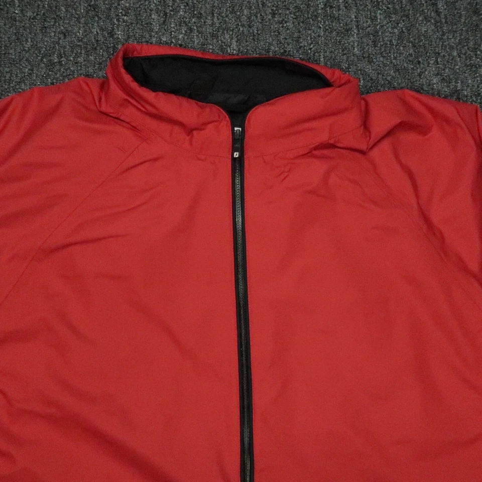Footjoy Jacket Mens Extra Large Red Dryjoys Tour Collection Golf Full Zip Pocket - Image 2 of 4