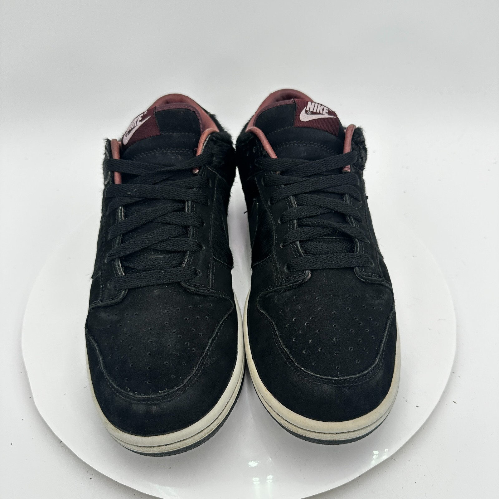 Nike Dunk Low Horse Pony Hair Pack Women Size 11.5 309324 002 Black Suede Shoes