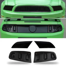 Smoked Black Headlight /Taillight Lamp Cover Trim Kit For Ford Mustang 2012-2014