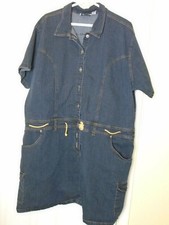 ERICA BROOKE Collection Stretch - 4% Spandex Stretchy Denim Sleeveless DRESS 30