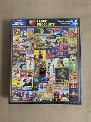 I LOVE CHOCOLATE - White Mountain Puzzles #1555 1000 piece 2020 James Wallace