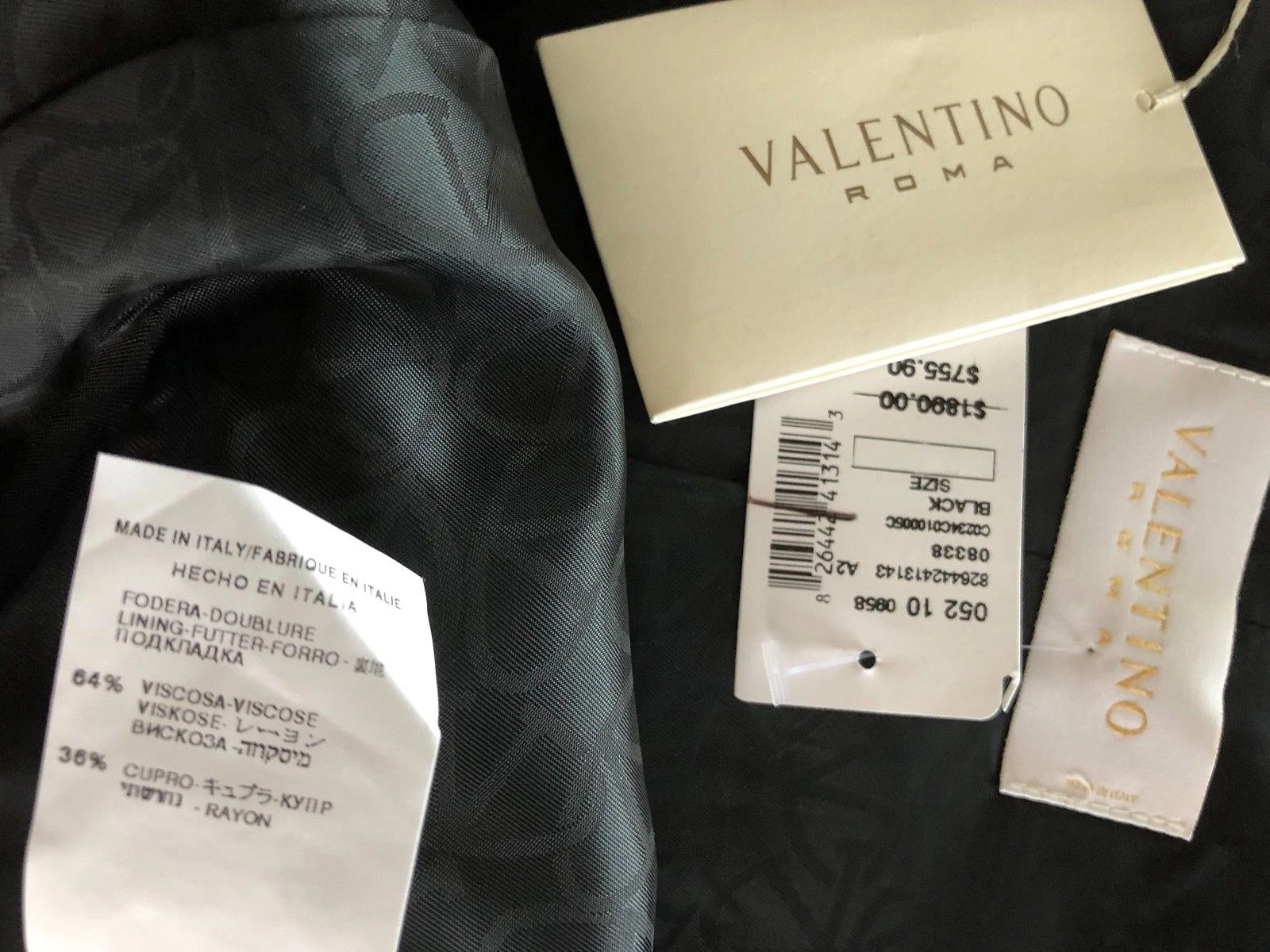 **48**12*L* VALENTINO Roma Luccicante Lana Foderata abito tunica blazer ITALIA