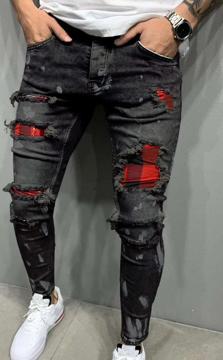 Ripped jeans cheap romwe