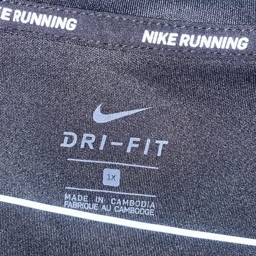 NIKE RUNNING Sleeveless T Shirt NIKE DRI FIT 1X ADULT Black Reflective Swoosh Wo - Picture 2 of 4
