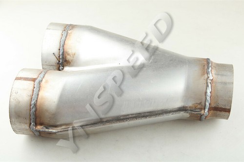 3" inch Dual 3" inch Single Aluminized Steel Y-Pipe Universal - Picture 3 of 3