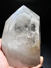 4.41LB Natural clear crystal obelisk pyramid Quartz mineral Specimen energy