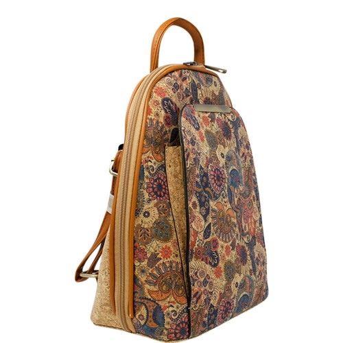 Damen Mehrfarbig Rucksack Tasche Damen Kork Rucksack Schulter Handtasche YGC2121 - Bild 22 von 24