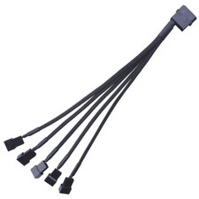 IDE 4pin to 3/4pin 5-way Power Splitter Cable CPU Case Fan Plug Connector Wire
