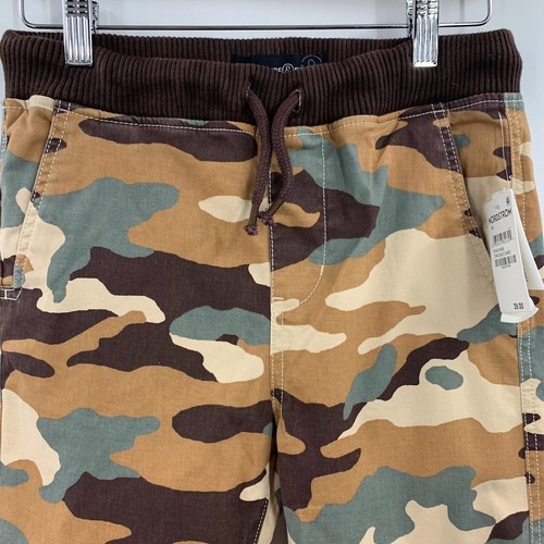 Treasure & Bond Boys Cotton Elastic Waist Camo Joggers in Tan Dale Size 12 NWT - Picture 4 of 13