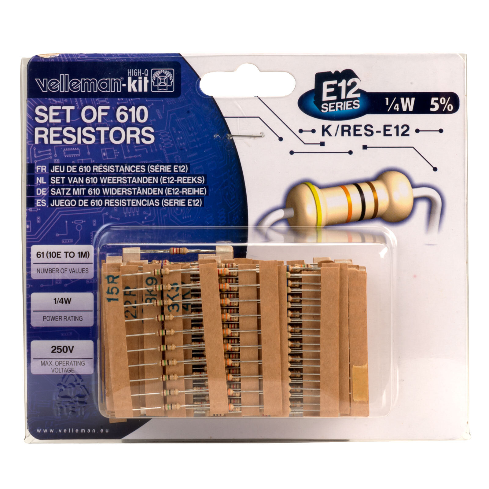 Velleman E12series Resistors Set of 610 for sale online eBay