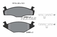 Textar 2088707 Bremsbelagsatz, Scheibenbremse FüR Seat, VW