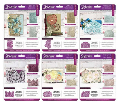 Die'sire CUT ON EDGE 3-IN-1 Create a Card Dies by Crafters Companion New