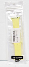 Silicone Solid Watch Band Wrist Strap For Smart Watch Yellow 38/40mm
