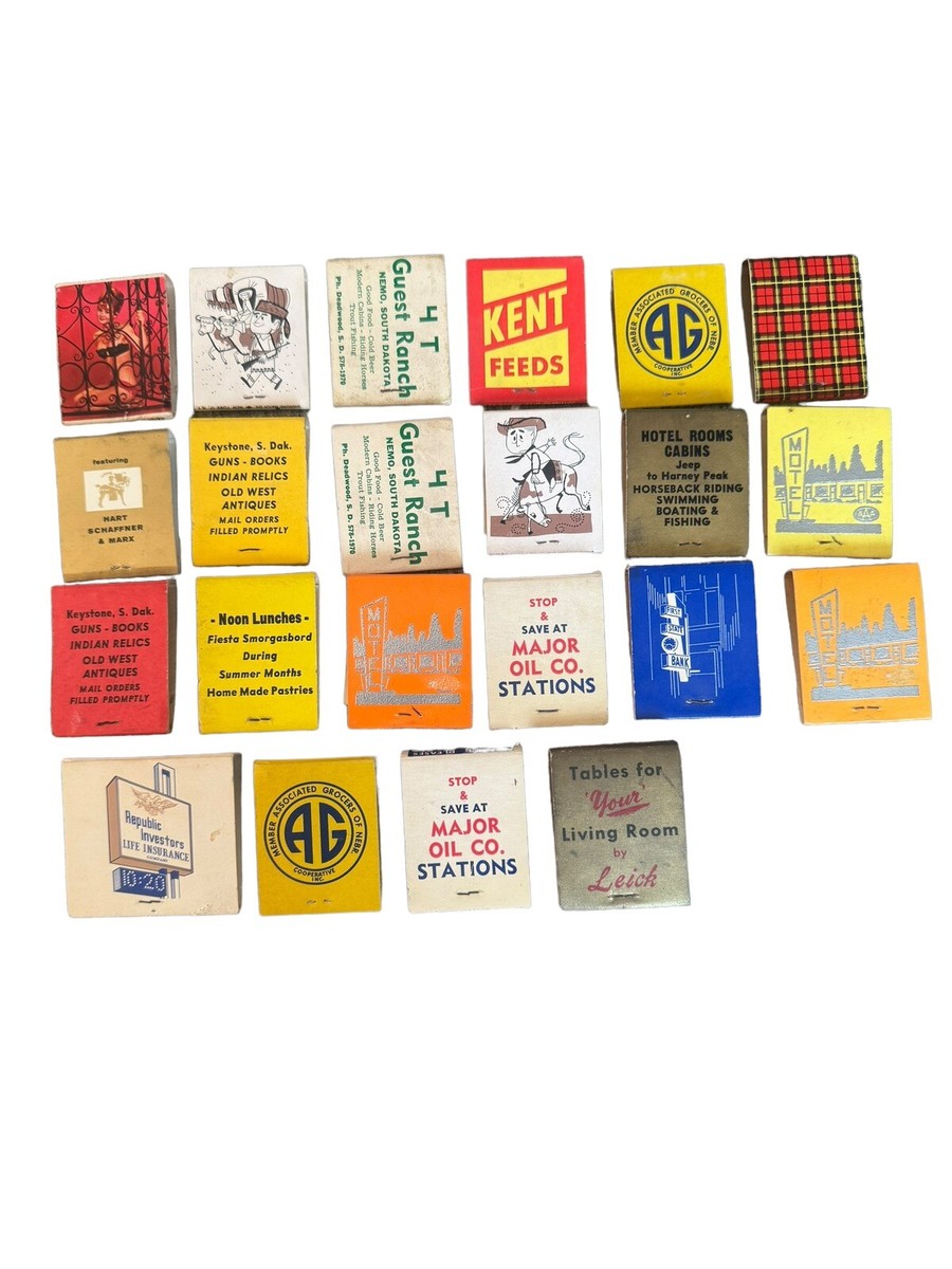 Vintage matchbook lot of 22 Nice Mixed Lot None Have Been Used | eBay