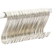 Juvale Metal S Shaped Hooks, Stainless Steel Hangers Bulk Set (3.9 In,