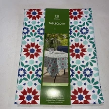 HD Designs Outdoors Tablecloth Square 52x52 100 % Polyester Moroccan Design