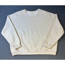 Grade & Gather Women's Size Small Ivory Long Sleeve Pullover Sweatshirt