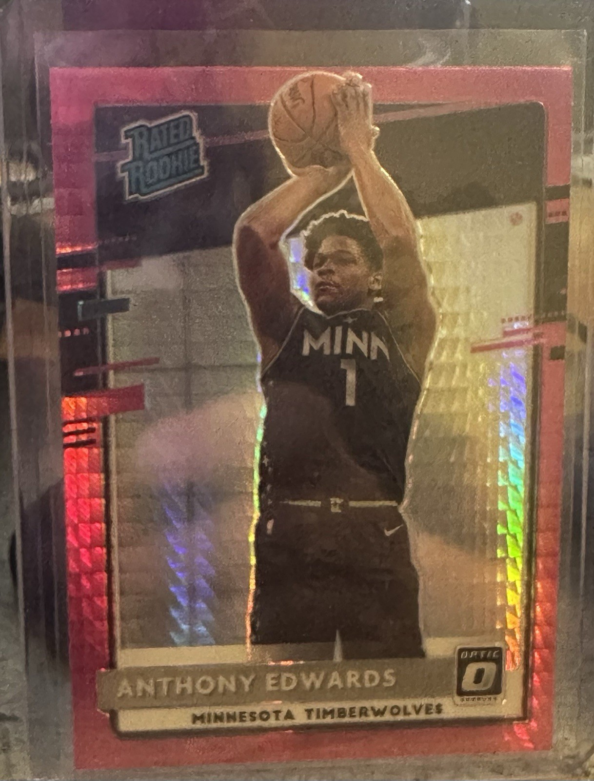 2020-21 Panini Donruss Optic - Rated Rookie Anthony Edwards #151 Pink Hyper
