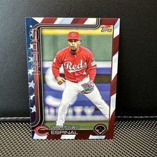 2025 Topps MLB Update #US150 Santiago Espinal Independence Day /76 Reds