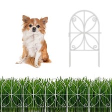 Garden Fence Animal Barrier 10 Panels 12in L x 24in H Rustproof Decorativ...