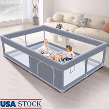 Large Baby Playpen Indoor Outdoor Use Safe Toddler Activity Center Mesh Fence