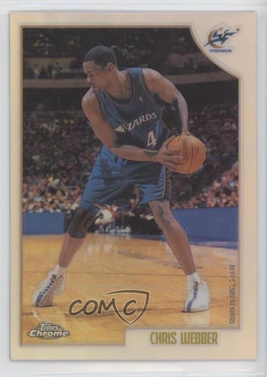 1998-99 Topps Chrome Refractor Chris Webber #180 HOF 10fs