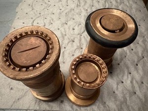 Vintage  Solid Brass Fire Hose Nozzles, Collectibles