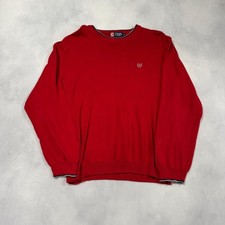 Vintage Chaps Knitted Jumper Pullover Knit Sweater With Embroidered Logo Men's L