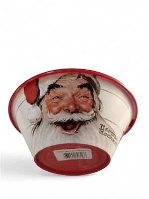 4 KELLOGG'S NORMAN ROCKWELL SANTA CLAUS CORN FLAKES CEREAL BOWL DATED  2023