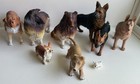 German Shepperd Shetland Sheepdog Dog Sheltie Mini Figure Lot of 9 Pvc Plastic!