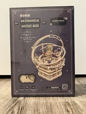 ROKR Starry Night 3D Wooden Puzzles Mechanical Music Box Building Kit