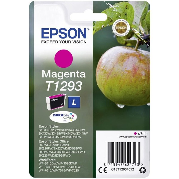 Original Epson T1293 Magenta Tintenpatrone FüR Stylus Office B42 Wd Bx 305 F Fw-image
