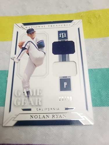 2019 Nolan Ryan  Panini  National Treasure  Game Used Patch 