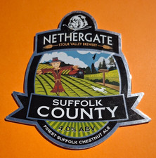 NETHERGATE brewery SUFFOLK COUNTY pump clip cask real ale beer badge front