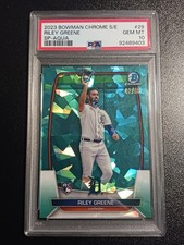Riley Greene 2023 Bowman Chrome Sapphire Edition Aqua Refractor 42/99 PSA 10