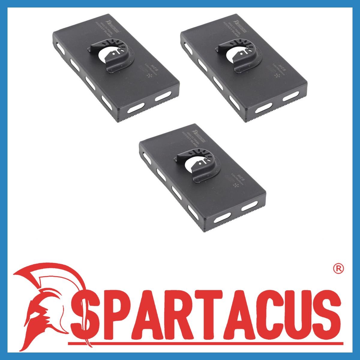 3x Spartacus Universal MultiTool Socket Plasterboard Back Box Cutter Double Gang