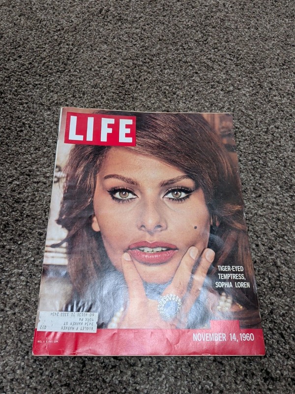 Life Magazine November 14 1960 Sophia Loren Tiger-Eyed Temptress