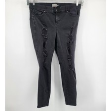 Torrid Women's Jeans Black Bombshell Skinny Distressed Size 20 premium Stretch