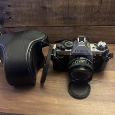 Canon AE-1 35mm SLR Film Camera with Canon 50mm f/1.8 FD Lens