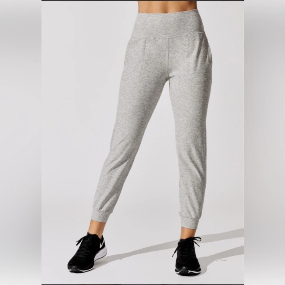 Beyond Yoga - LARGE- Jogger Sweatpants Gray Heathered - Image 2 of 4